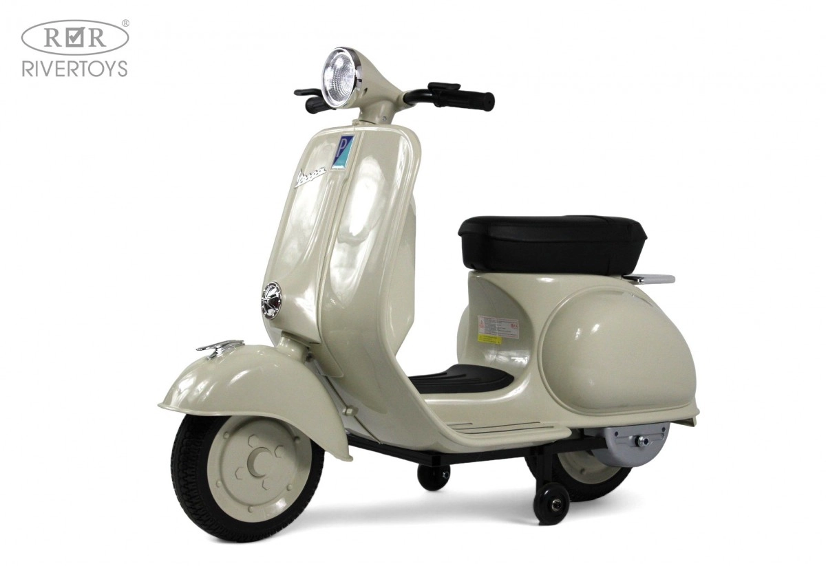 Детский электроскутер RiverToys VESPA M888MM серый wdb2u44rqnpiakfkzam16mrrhg2az6g0
