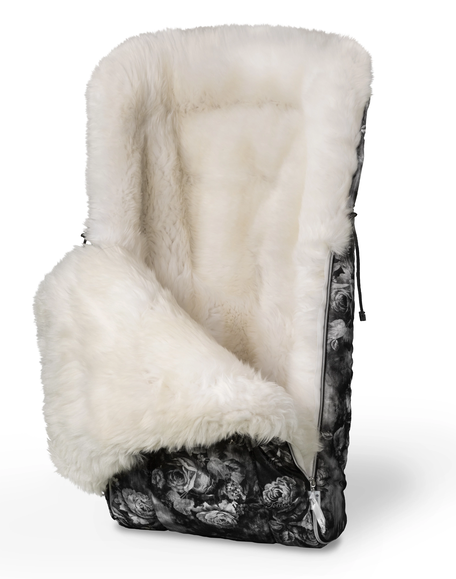 Конверт в коляску меховой Esspero Icelandic Sheep Flowers (натуральный мех) (стандарт)