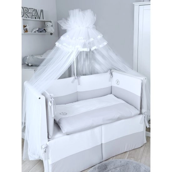 Комплект постельного белья Lepre Velour Bear 6 предметов (125*65) (Серый)