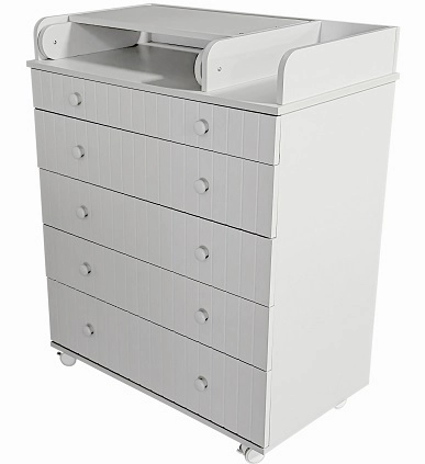 Пеленальный комод Кедр Лада (белый)