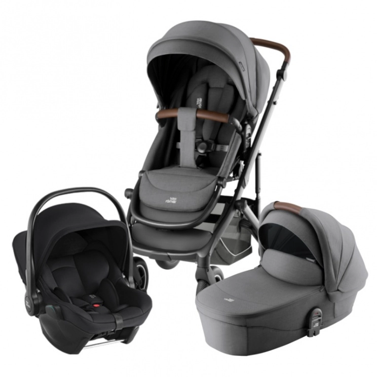 Коляска 3 в 1 Britax Roemer Smile 5Z Style автокресло Baby-Safe Core (Mineral Grey/Space Black)