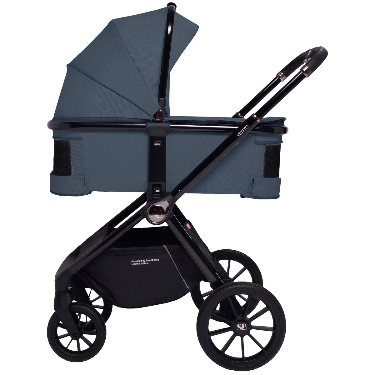 Детская коляска Sweet Baby Vento Black 3 в 1 Blue 2pwl38dotzrlwajg46a1qk0w32d5qduc