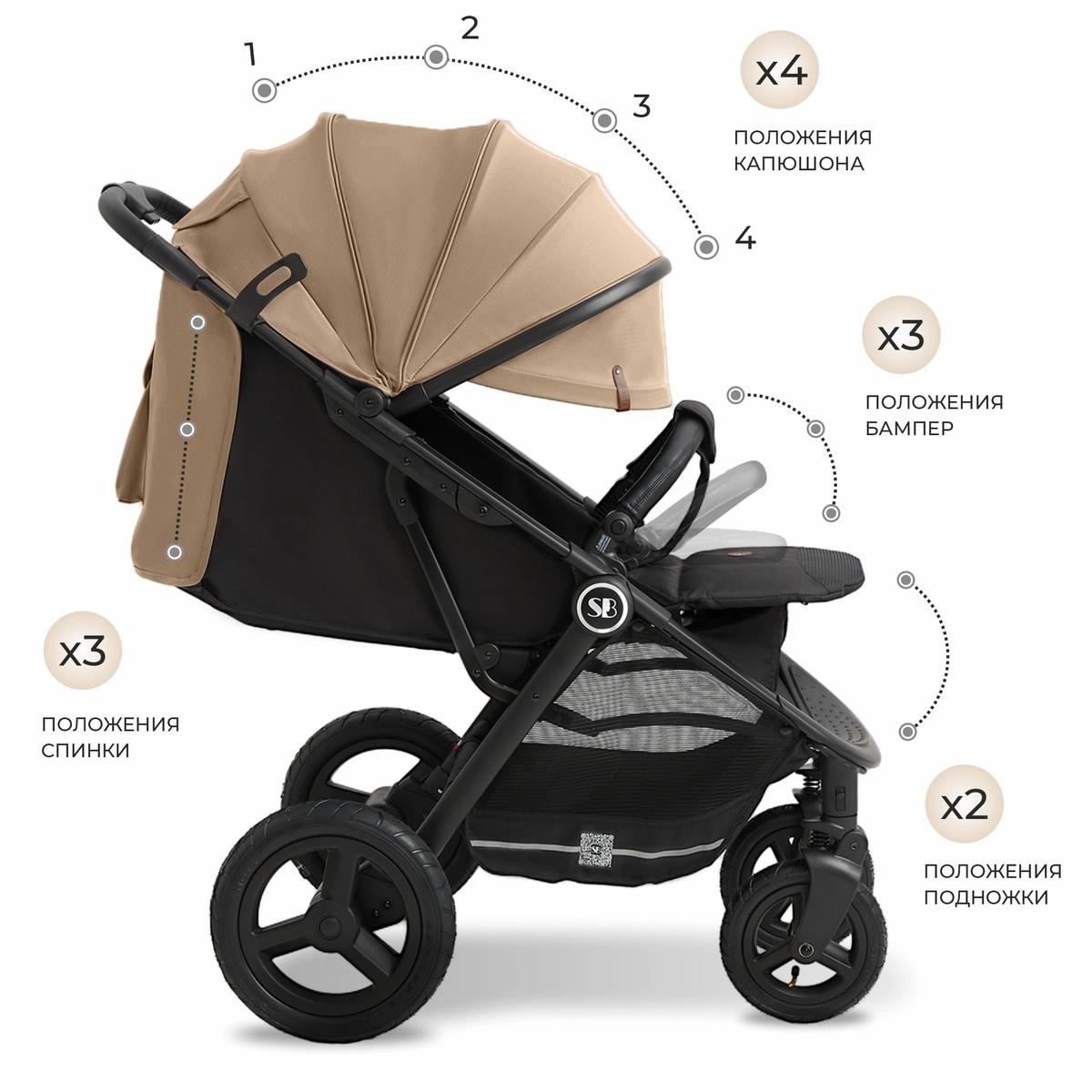 Прогулочная коляска Sweet Baby Egoista Beige 5eioie9edyjqkfdd65axlvhistla56m0