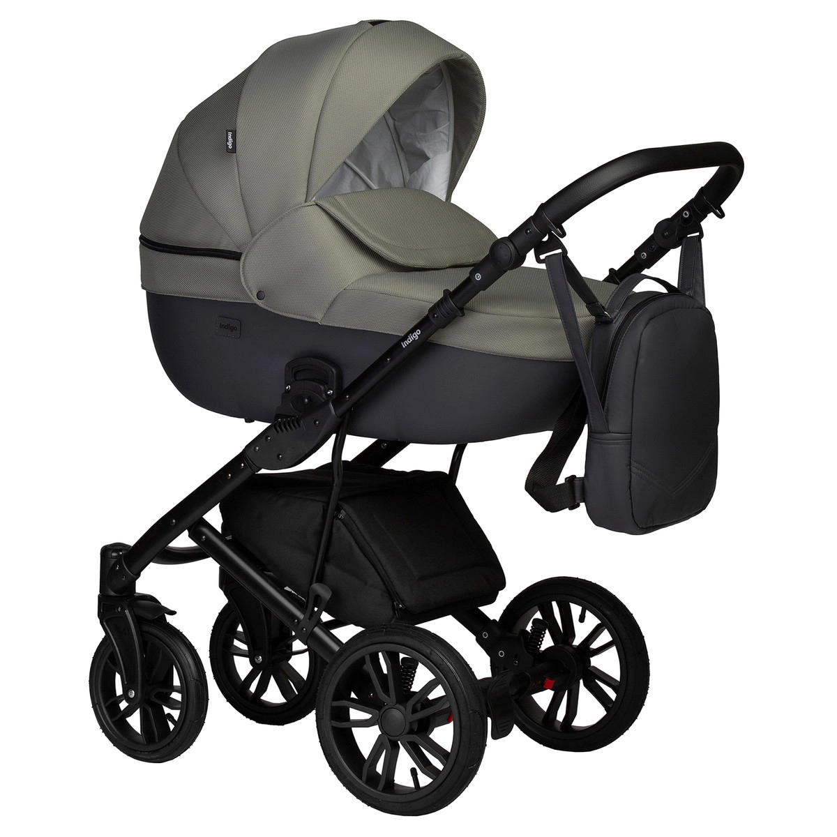 Детская коляска Indigo Mio S 2 в 1 05 т.серая кожа+зеленый 8a20jd251jh7ejzda1l9bpvyhnlopyx9