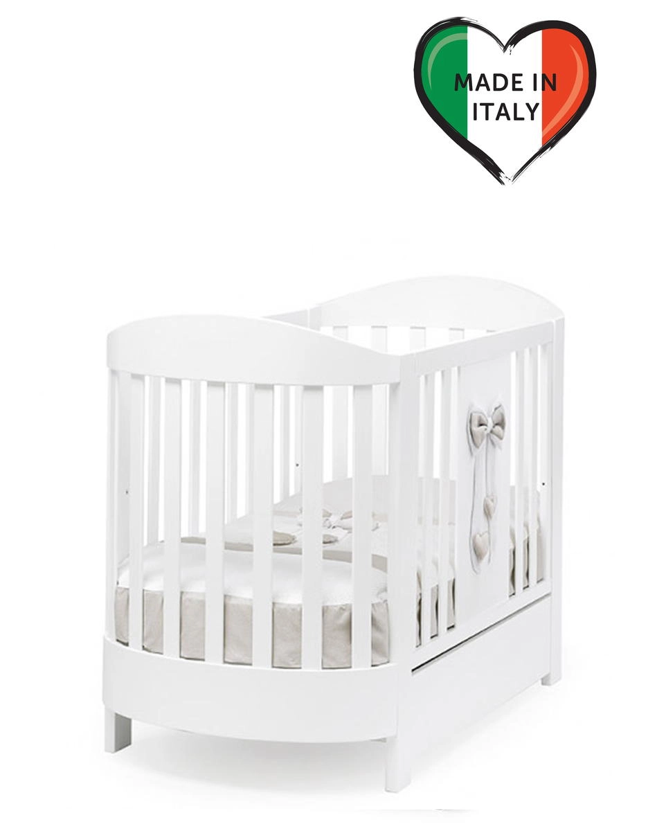 Детская кроватка Erbesi Tato Ovale Белый/Песочный 0mtgxpvwb5yvogclq5oyav22c9v8ufio