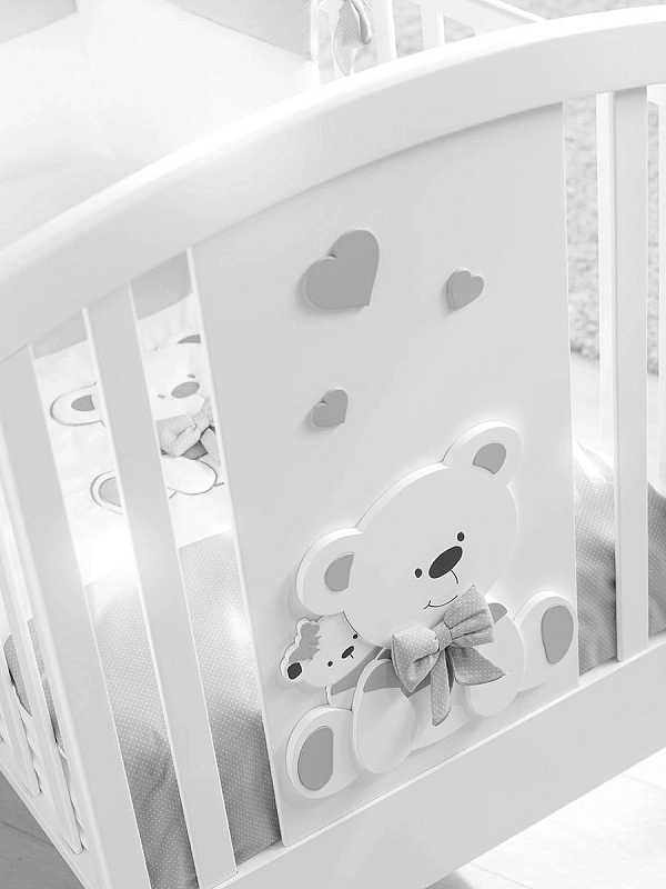 Детская кровать Erbesi Tato белыйсерый3