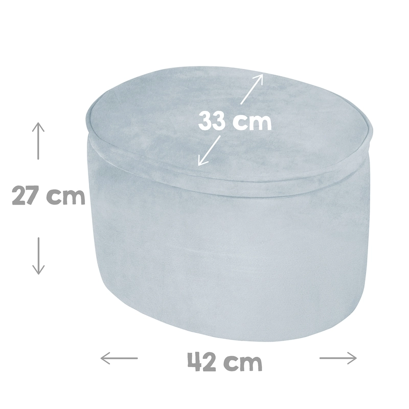 Детский велюровый овальный пуфик ROBA Lil Sofa Голубой je1ocjxwu93xk24plp9f4518qfa9srh3