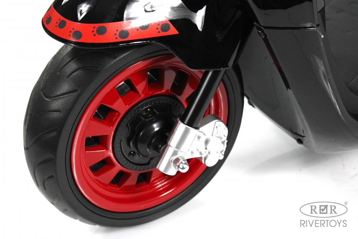 Детский электромотоцикл RiverToys Z555ZZ черный yc0mpmsdkfvrvx6o77sxgyd2a1n9hil2