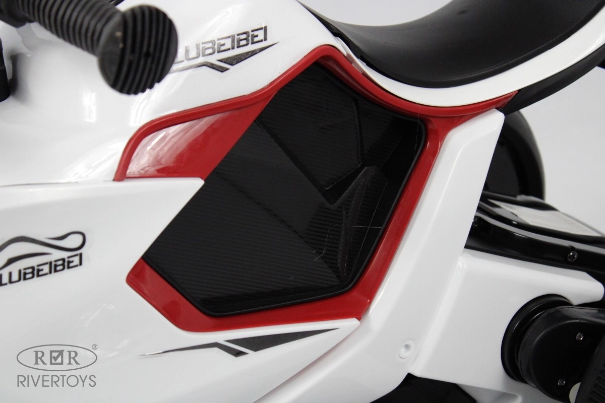 Детский электромотоцикл RiverToys G004GG белый jpzwz8no9a3k623du387iroozcgyjf83