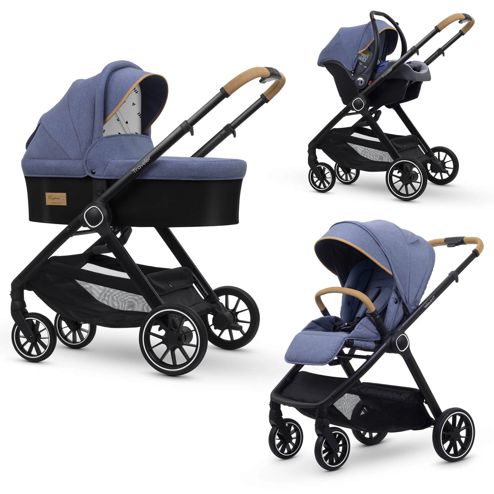 Коляска 3 в 1 Esspero Traveler Denim 108123975-kolyaska-3-v-1-esspero-traveler-denim