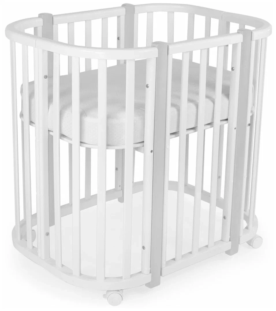 Кроватка-трансформер 5 в 1 Sweet Baby Palermo с маятником Белый/Серый 81wex452s9w2hv1jn6ctg4ybm3cfvhei