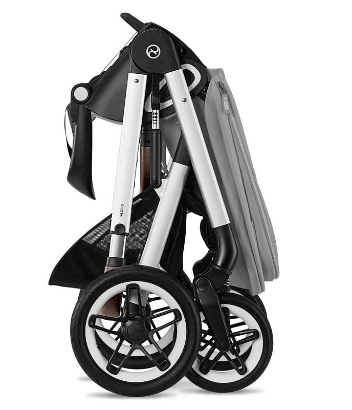 Прогулочная коляска Cybex Talos S Lux SLV Stone Grey с дождевиком4