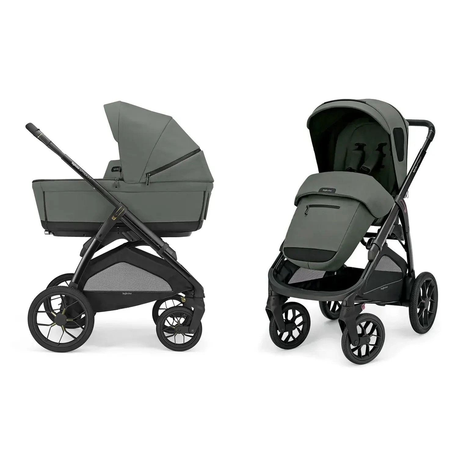 Коляска 2 в 1 Inglesina Aptica XT с подставкой под люльку Stand Up (Taiga Green 2025)