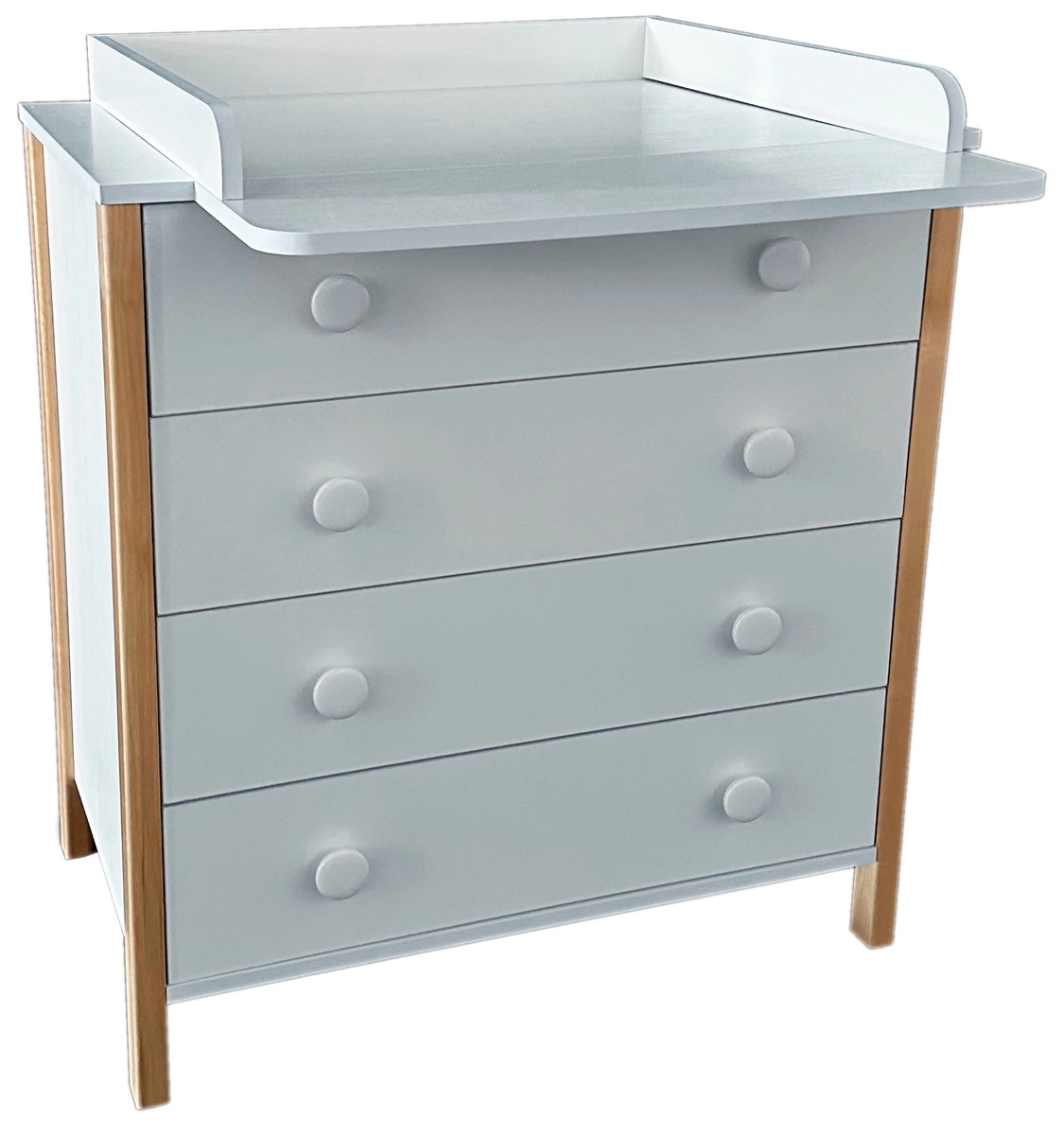 Пеленальный комод Оливер Настя (белый/бук)