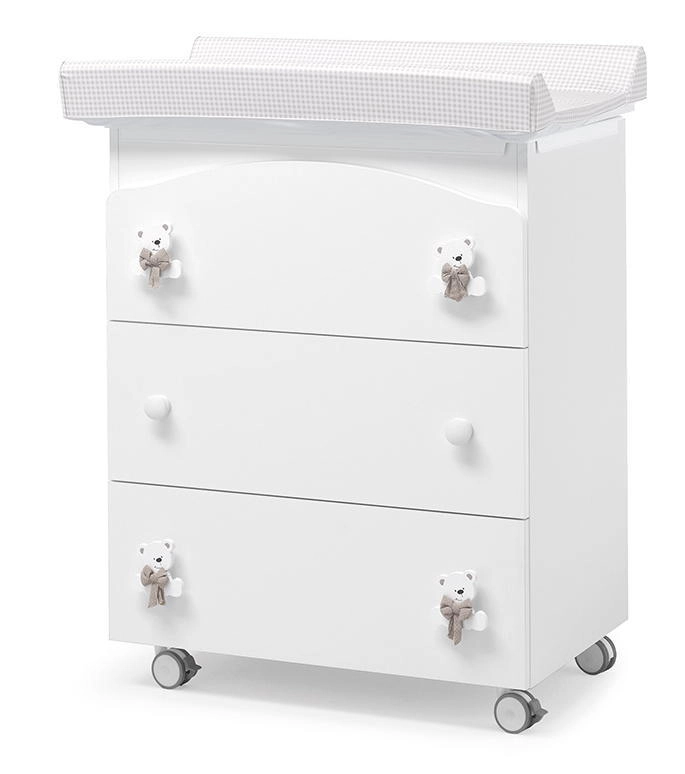 Пеленальный комод Erbesi Tato (Белый/Песочный)