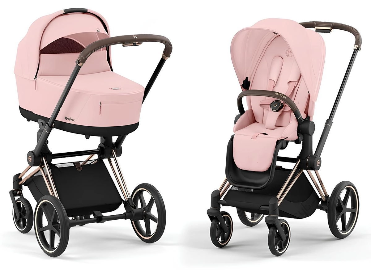 Коляска 2 в 1 Cybex Priam IV (шасси Rosegold) (Peach Pink)