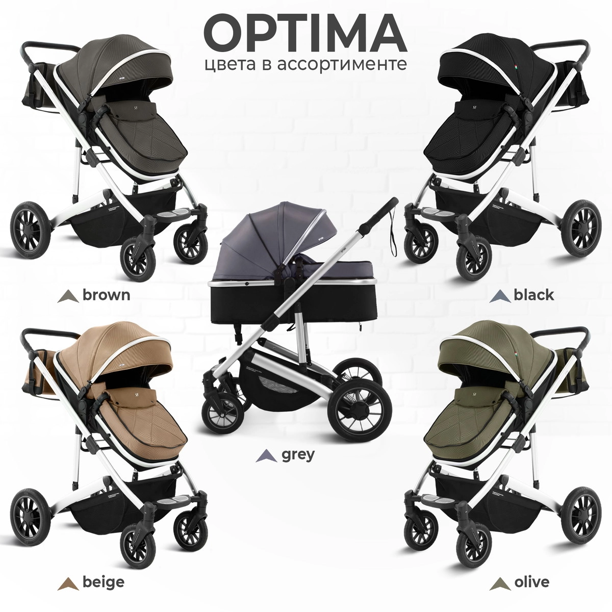Коляска-трансформер 2 в 1 Sweet Baby Optima Grey 9gvuht8waqkmv3b4yfxglv82497q26zp