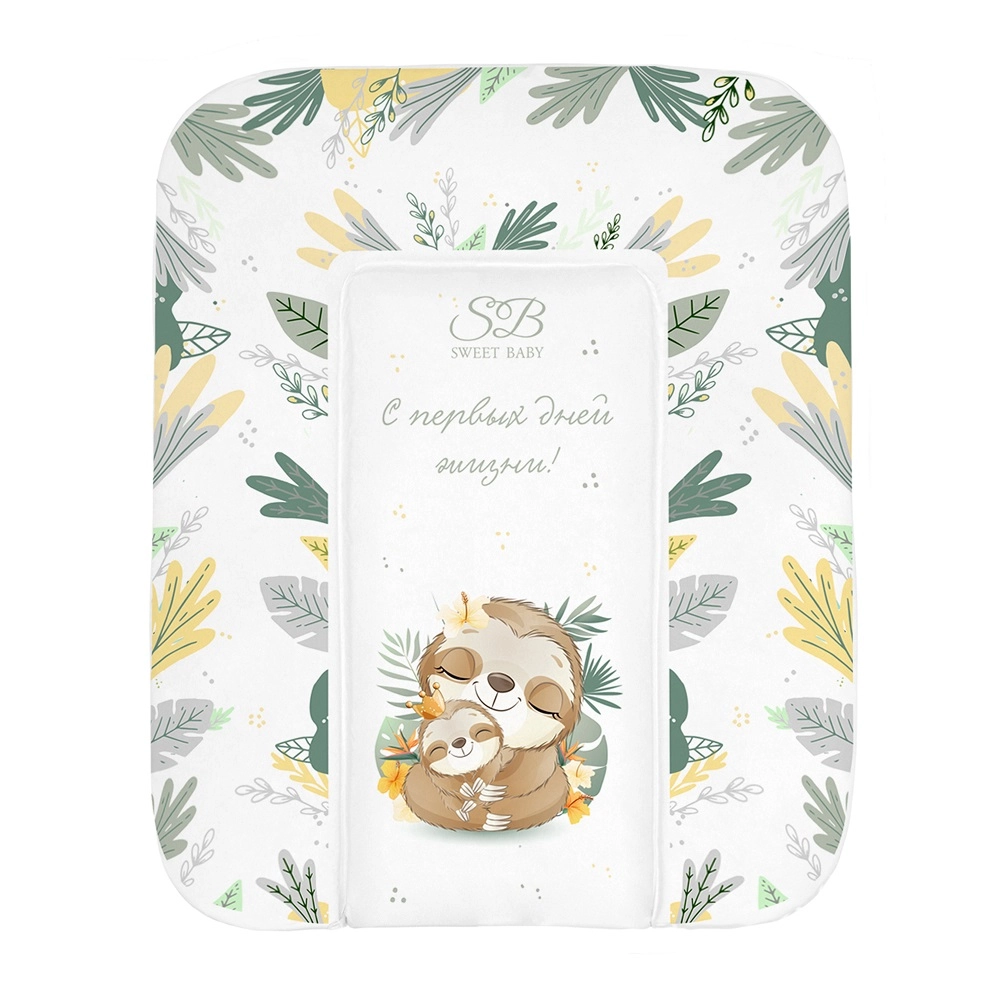 Пеленальный матрасик 58х71 Sweet Baby Fantasy Grigio (ленивец серый) 108135302-pelenalnii-matrasik-58h71-sweet-baby-fantasy-grigio-lenivec-serii