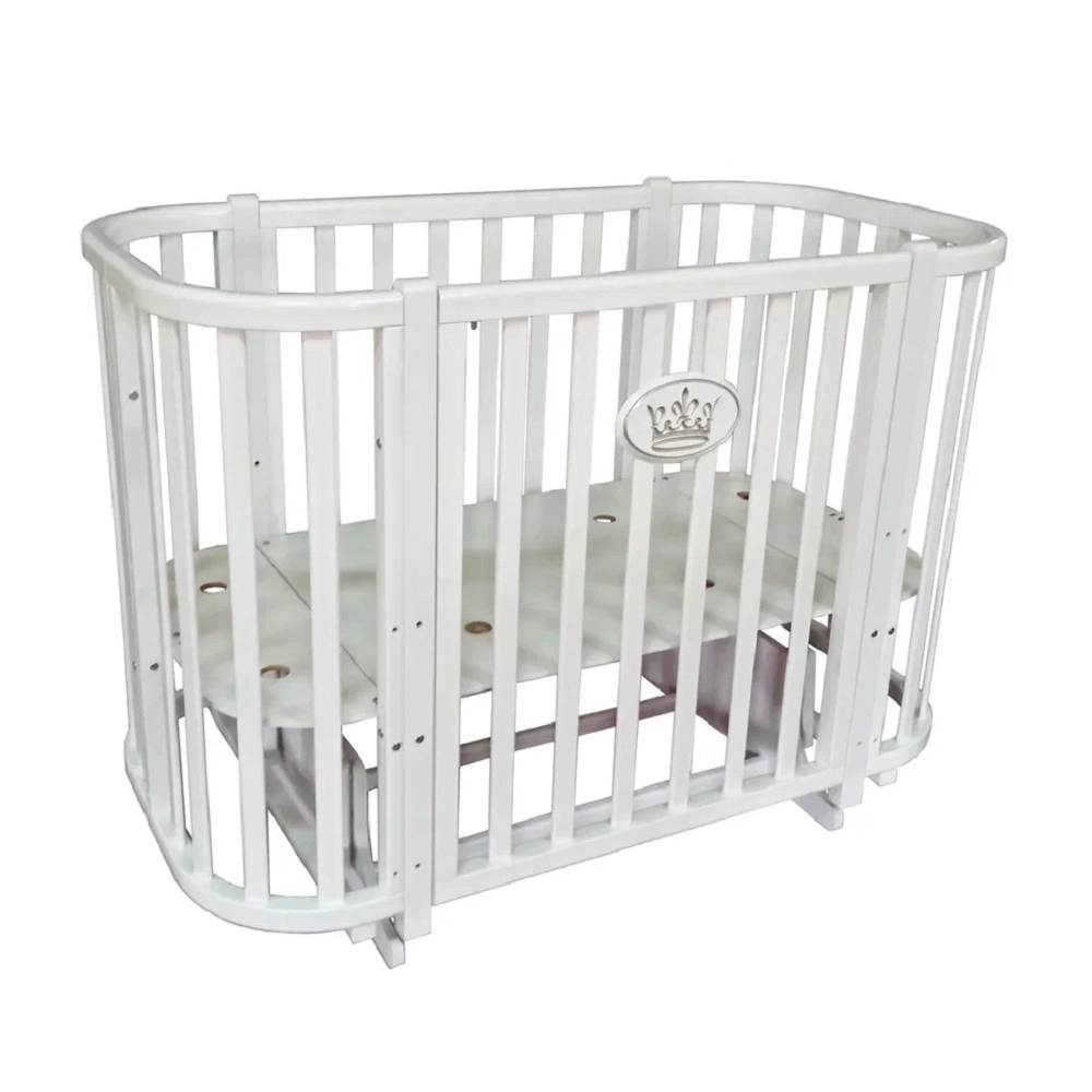 Детская кроватка КЕДР Estelle 4 (маятник) Белый/Белый 108131121-detskaya-krovatka-kedr-estelle-4-mayatnik-beliibelii