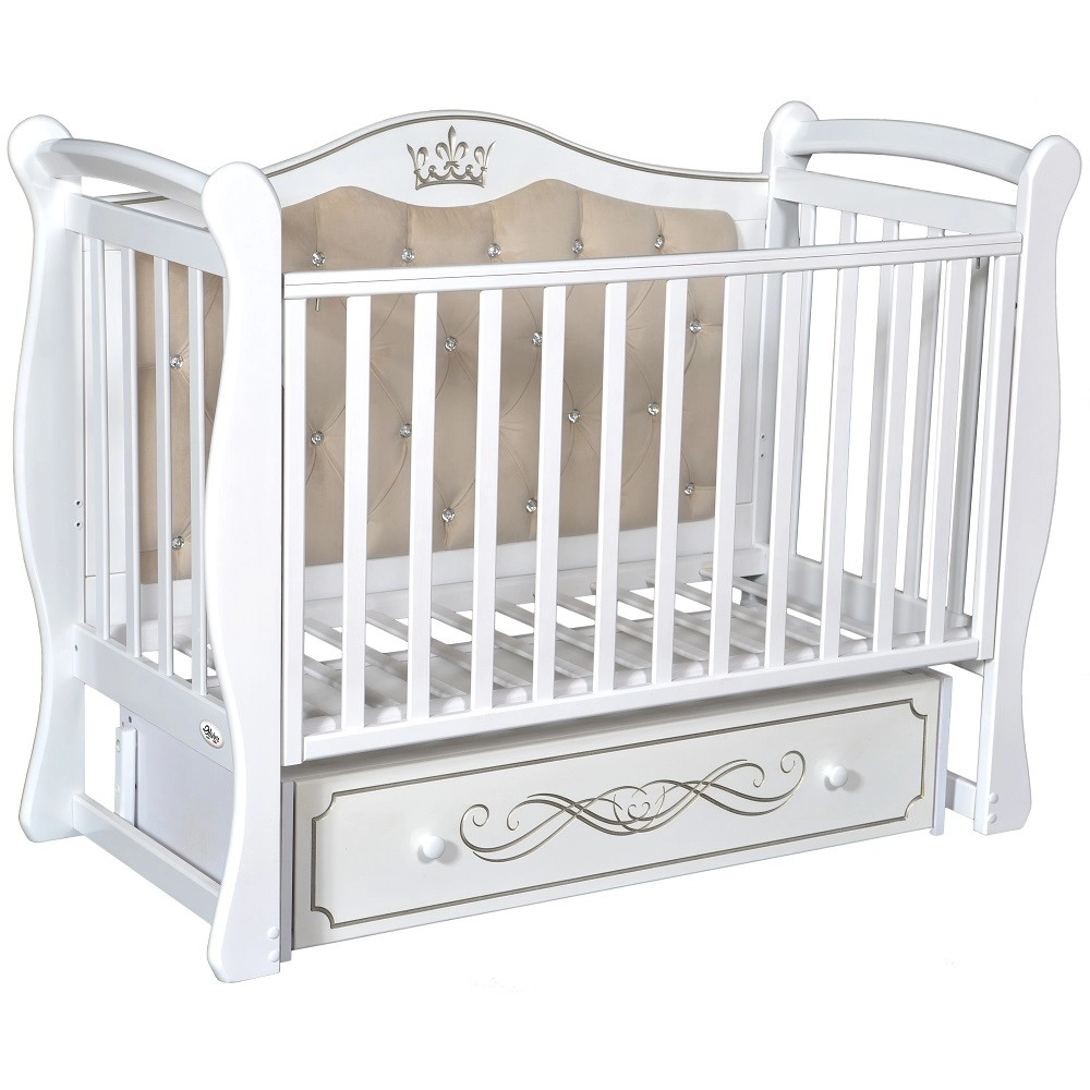 Детская кроватка Oliver Brianna с универсальным маятником и ящиком Белый znea9hnsnlztko30s3dp28jiikuzsfv8
