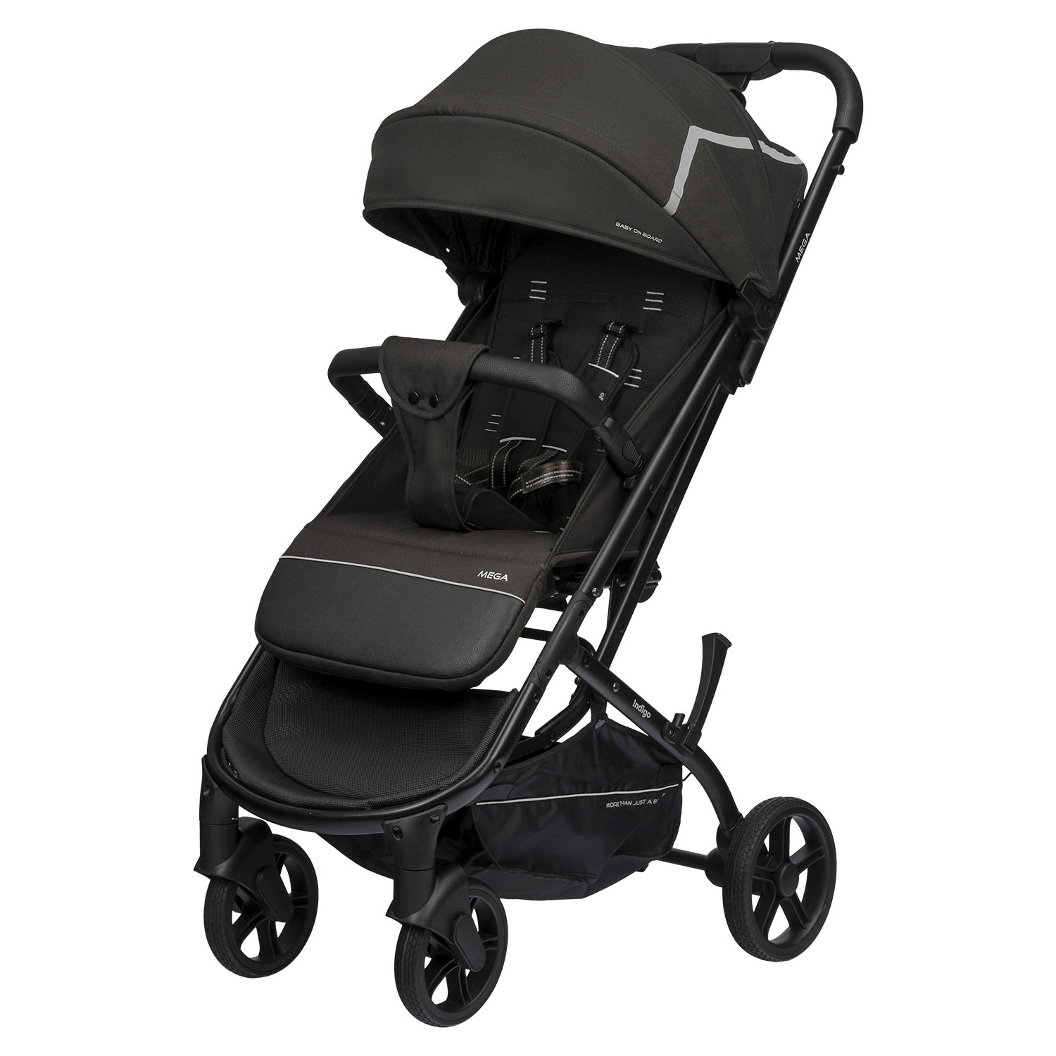 Прогулочная коляска INDIGO MEGA черный 33733ff3c39f54c7c3c2e53711c584d0