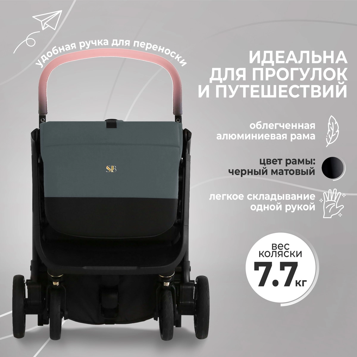 Прогулочная коляска Sweet Baby Colibri Green 565ihnye7m60w6op02ro3xpgbsm77twm