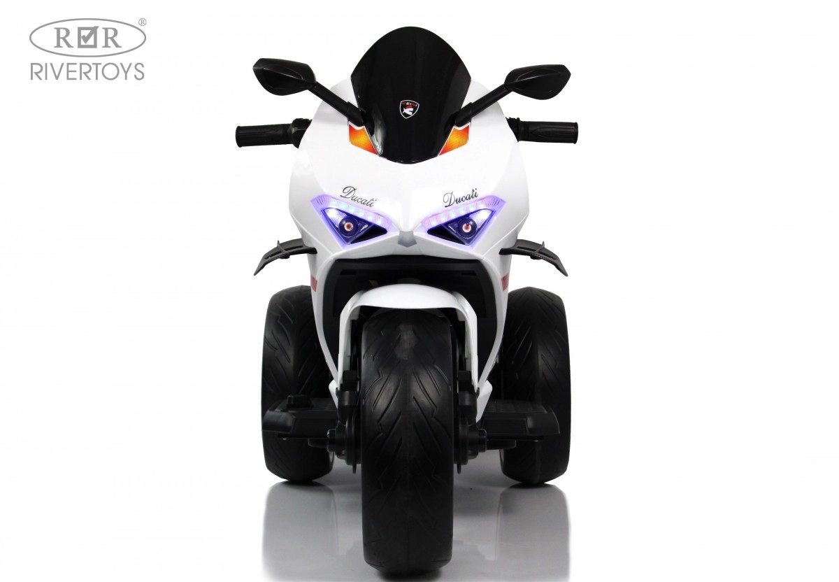 Детский электромотоцикл RiverToys М777БХ белый cw5bx32hxglw9q3uuvmsxr9bi5v53mtb