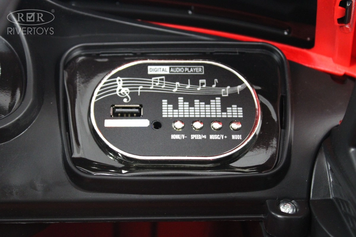 Детский электромобиль RiverToys М555БХ красный глянец evsqdeqqe7nk61ysi31aj0om91sdz0ft