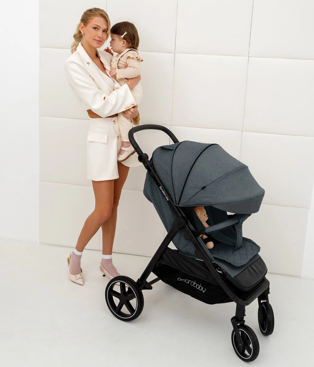Прогулочная коляска Amarobaby Strollin'Joy серый v4gd74sgfhg3psak2hb8rctnbzypj682