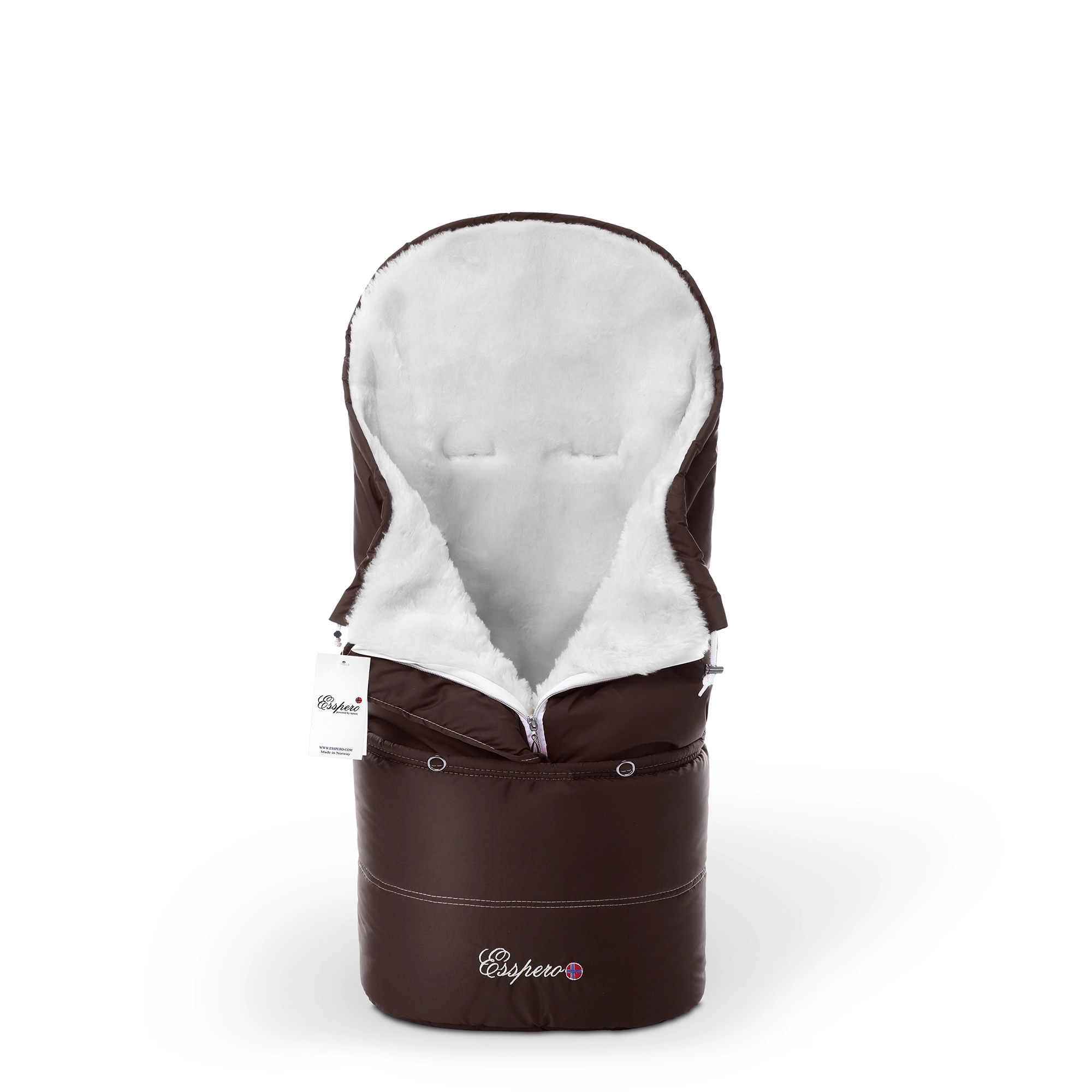 Конверт в коляску Esspero Transformer White (натуральная 100% шерсть) Chocolat 606ac1813d69092850823323dd49f272