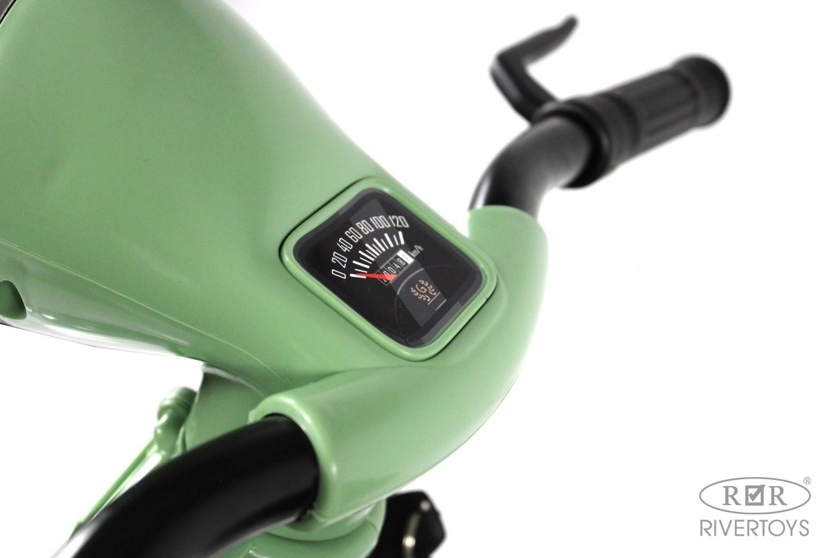 Детский электроскутер RiverToys VESPA M888MM зеленый 8id72sacv0wwlrakd0jjxon3kxfp1o11