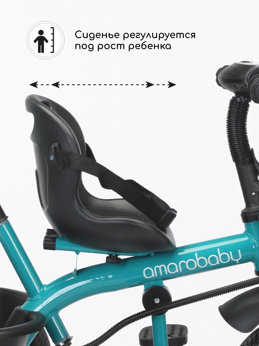Трехколесный велосипед AmaroBaby Legend с ручкой зеленый 83c83ci02d72e4lcmox2k2cda3vjn49a