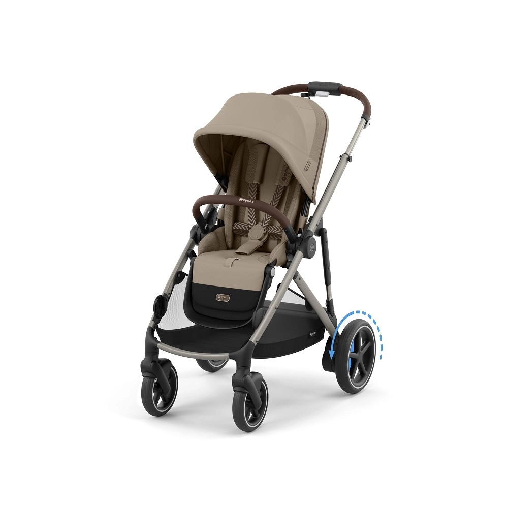 Прогулочная коляска Cybex E-Gazelle S TPE (Almond Beige с корзиной)