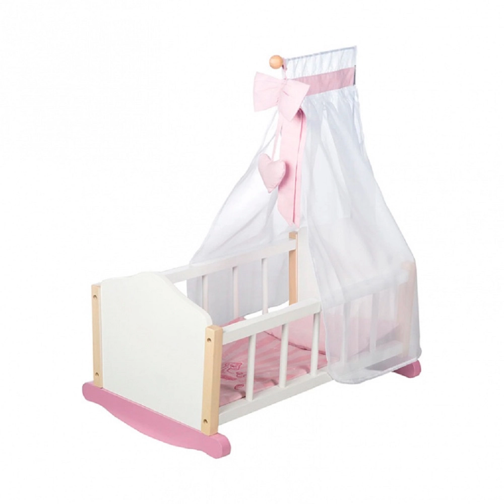 Кукольная колыбель ROBA Scarlett Белый/Розовый/Натуральный 108130961-kukolnaya-kolibel-roba-scarlett-beliirozoviinaturalnii