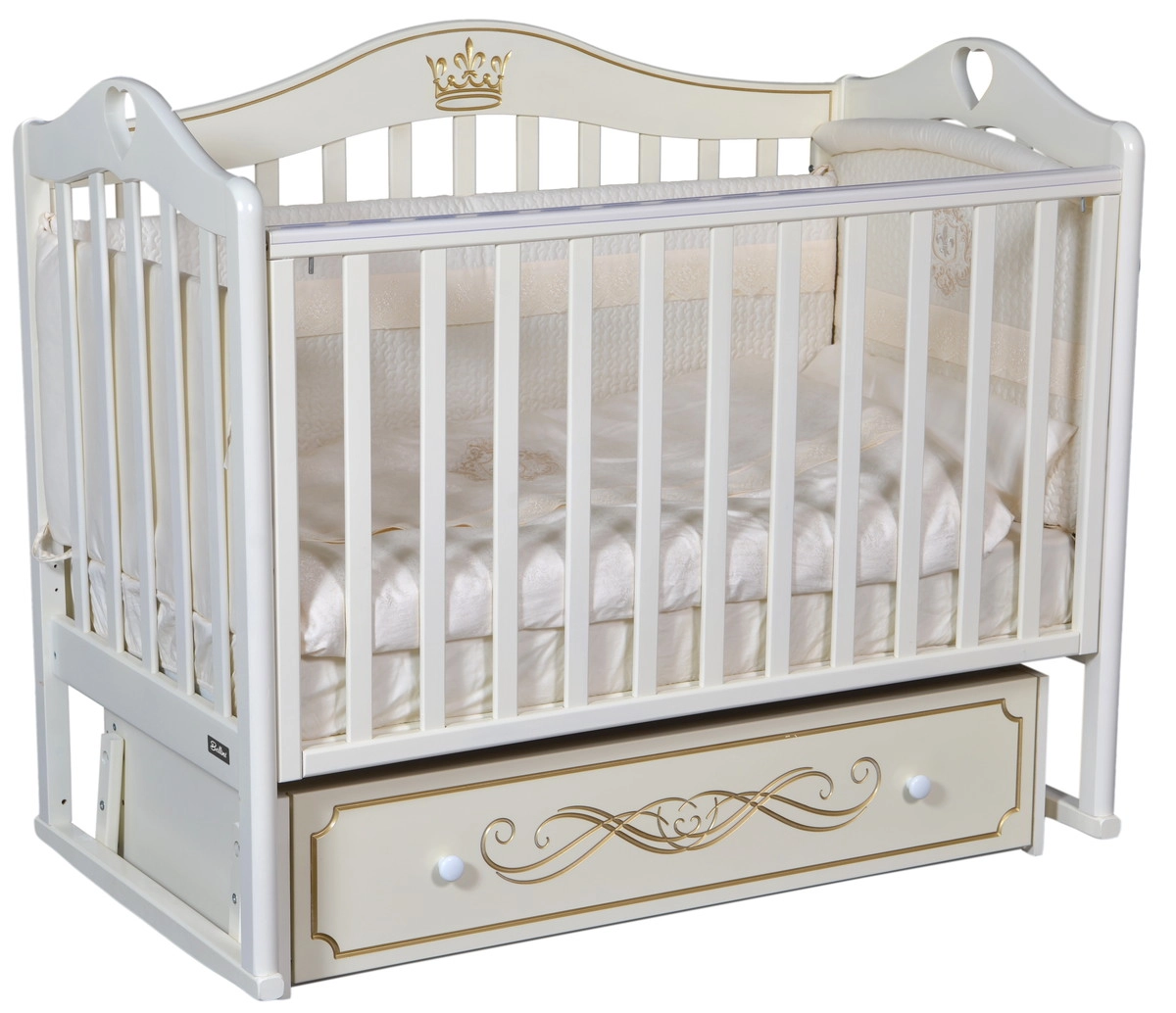 Детская кроватка Bellini Rouz Elite (автостенка,универсальный маятник) слоновая кость b3znarrfxrn975elkrjm03800ob3553w