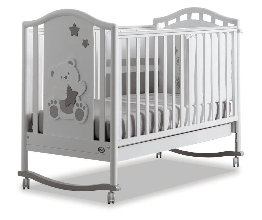 Детская кроватка Pali Orsetti 125*65 Белый/серый s39dgc2t2s4v2sdmbeopl7maa7hf28cj