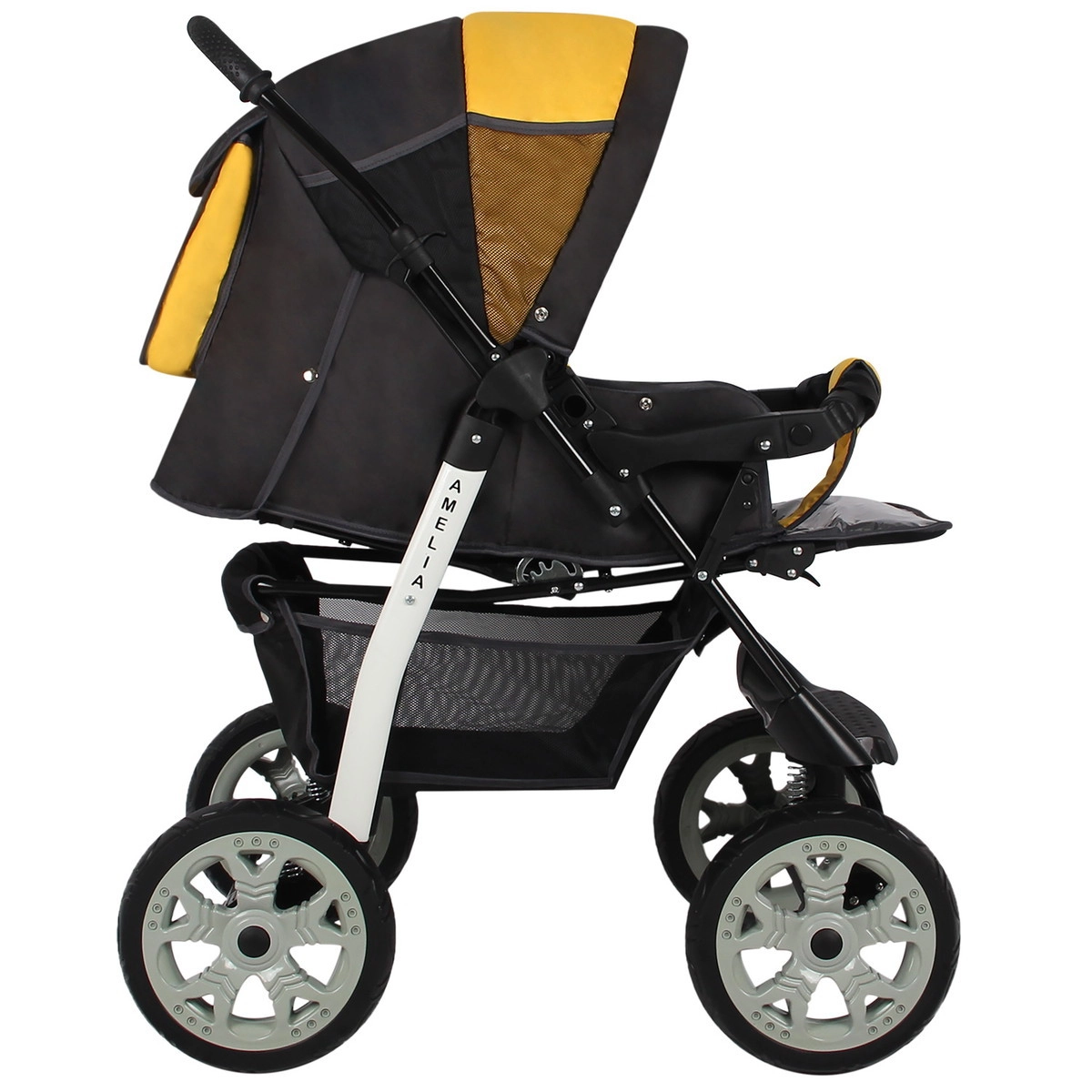 Прогулочная коляска Alis AMELIA I  серый+желтый 1wxs2fykl29nqxjx8c9qvzgvr6wac3lh