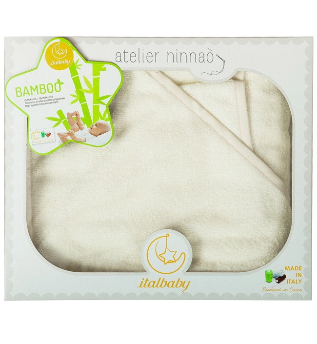 Комплект для купания Italbaby (полотенце 100х100, варежка) бамбук крем y9kchpere284mlg5algv9yk75r4nnam6