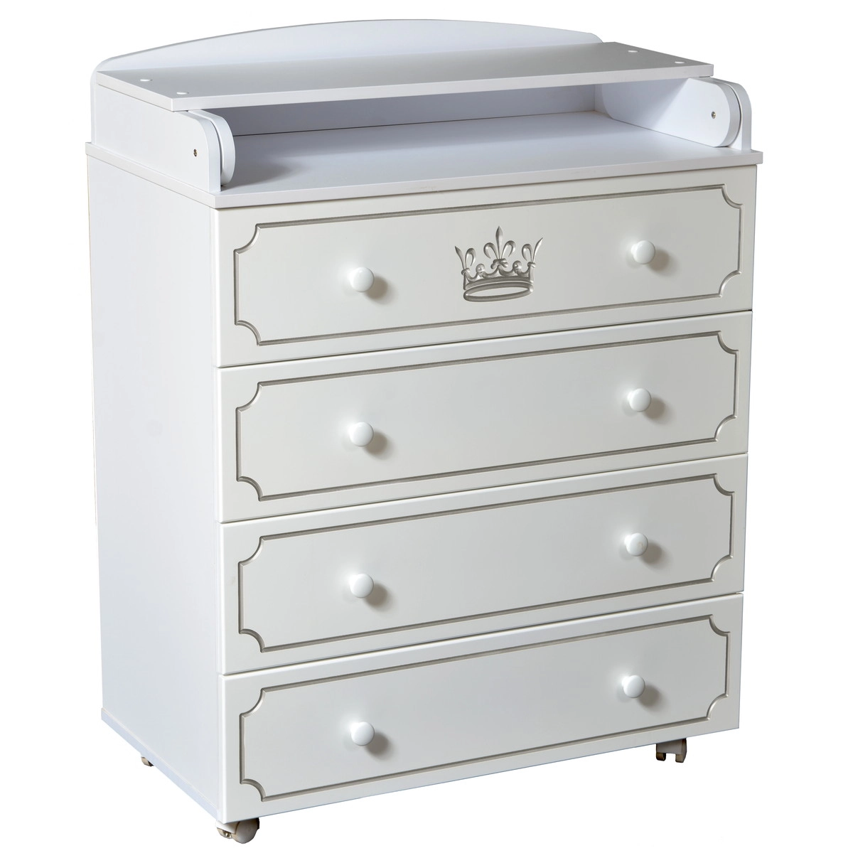 Детский пеленальный комод ByTwinz Story Crown белый 5rk3um3qzxn6ji5mu2yy4oeatrb788k4