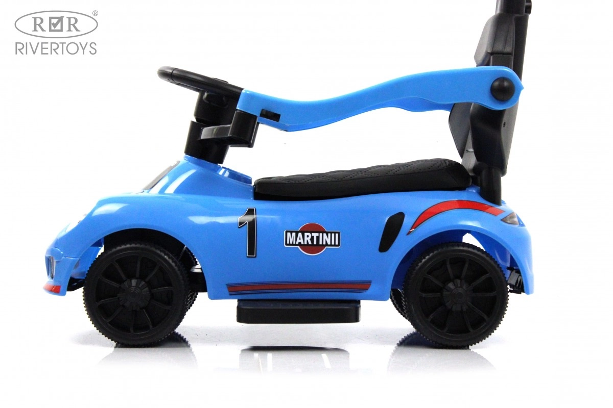 Детский толокар RiverToys F005FF-P с родительской ручкой синий 5fnfpg3uzkdvmjvtgagcq32g58vup3lp