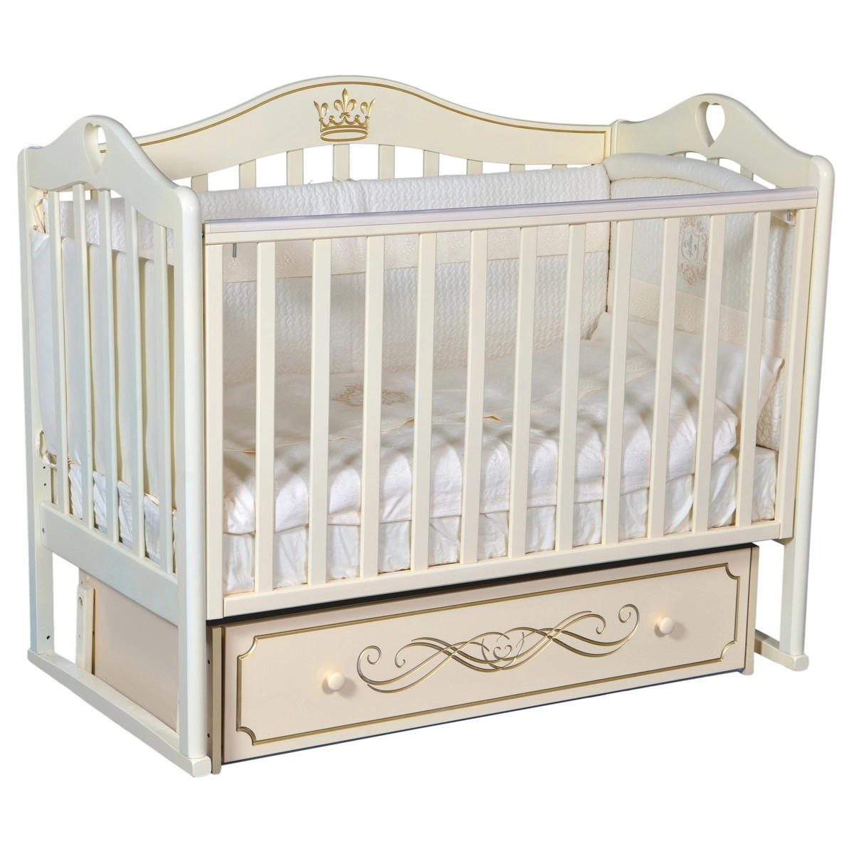 Детская кроватка ByTwinz Venecia 8 универсальный маятник слоновая кость ytketgz8k4lutzfyrozia2j74n0ma8r2