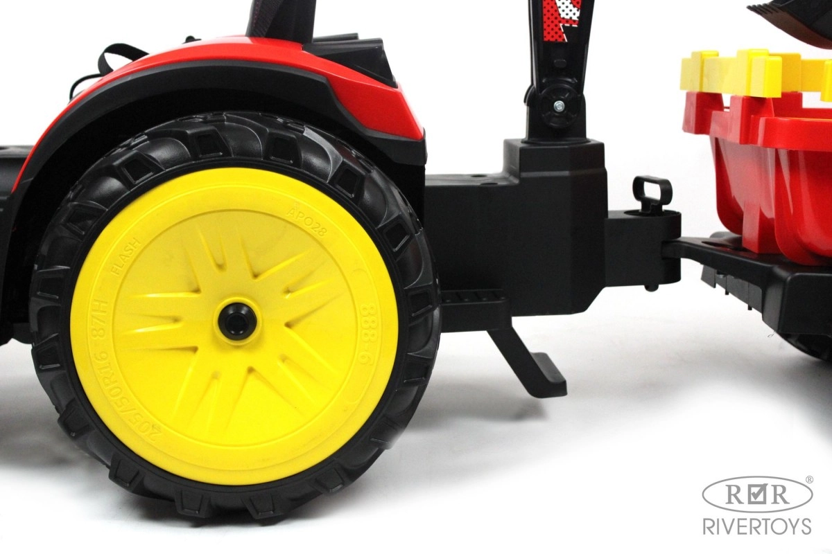 Детский электромобиль RiverToys экскаватор-погрузчик A777MP RED красный 6va0kqv6i6i7paiheiymj46m3rmaptxp