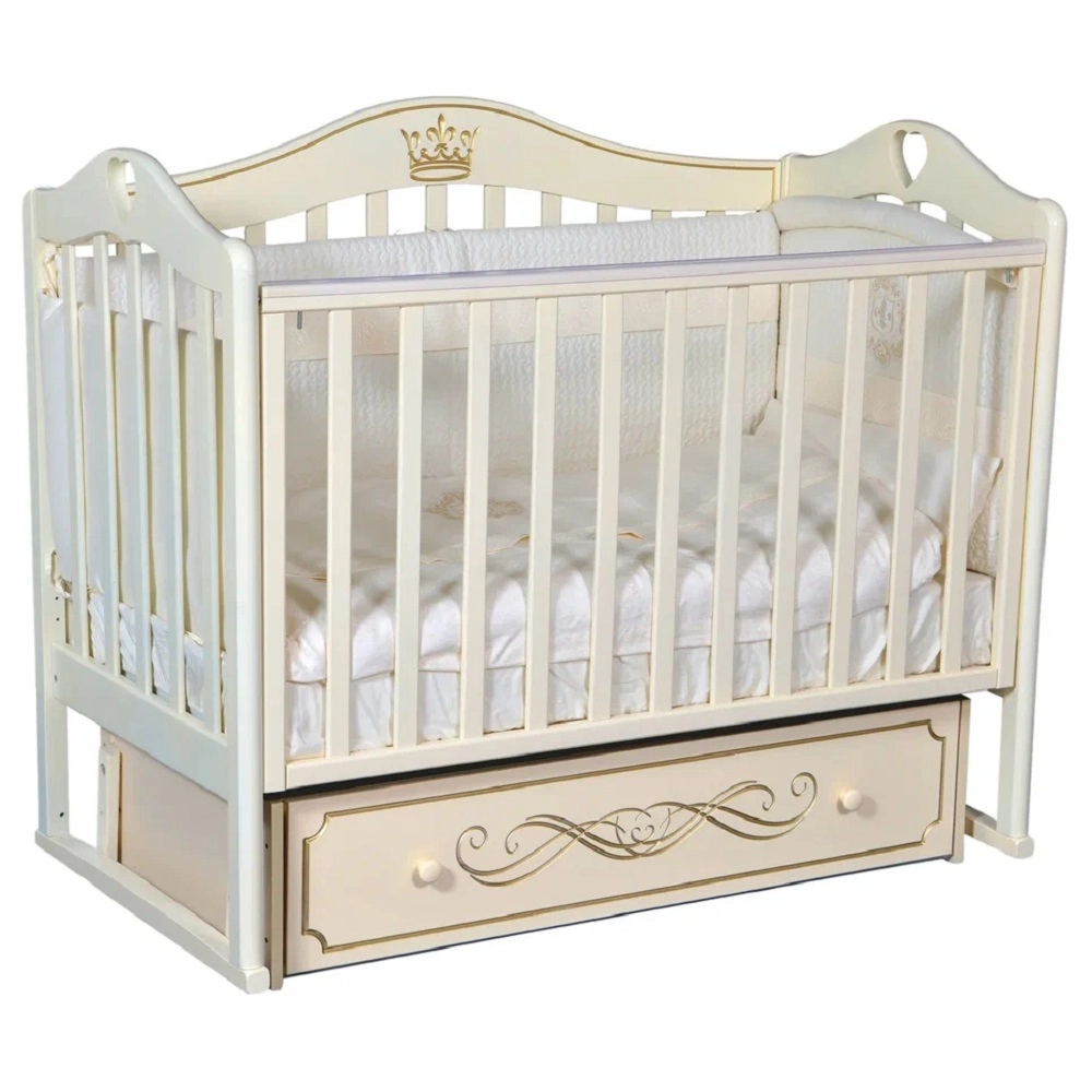Детская кроватка АНТЕЛ Karolina 55 УМ  Слоновая кость 108131297-detskaya-krovatka-antel-karolina-55-um--slonovaya-kost