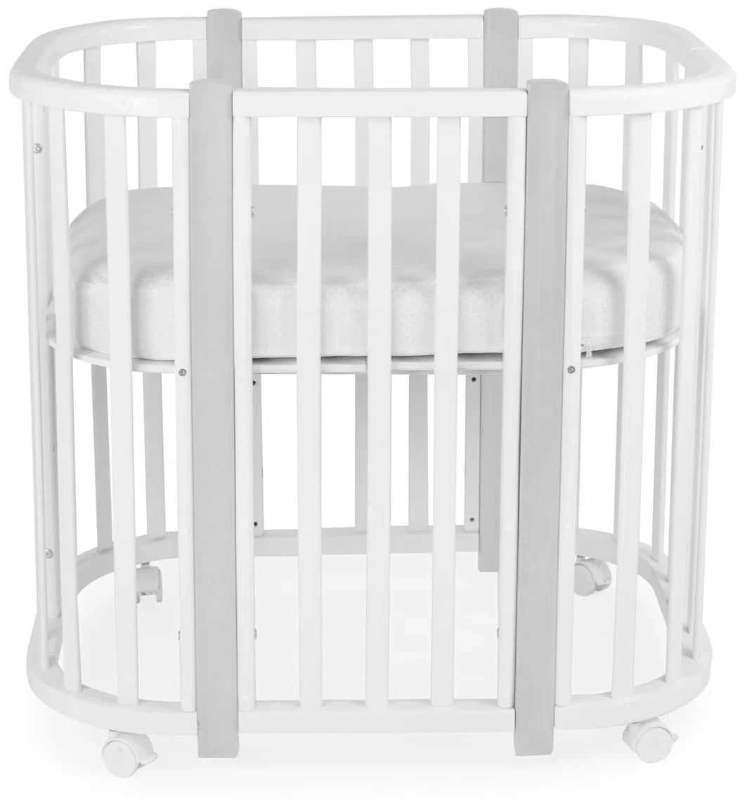 Кроватка-трансформер 5 в 1 Sweet Baby Palermo с маятником Белый/Серый vb2hb74pq124qms2yfzczsqmy220byn3