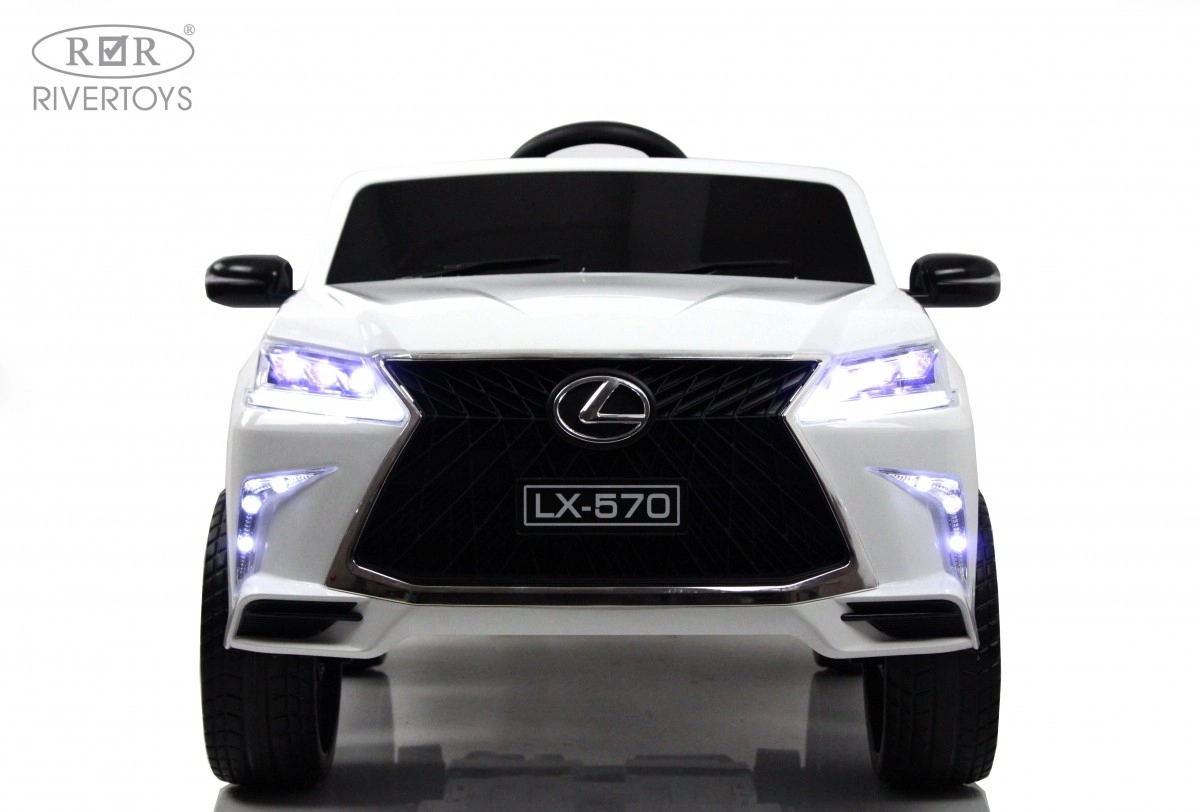 Детский электромобиль RiverToys Lexus 570 E555EE белый x5b1nszy0j0kurvnqm1dl1qz4t2st2rd
