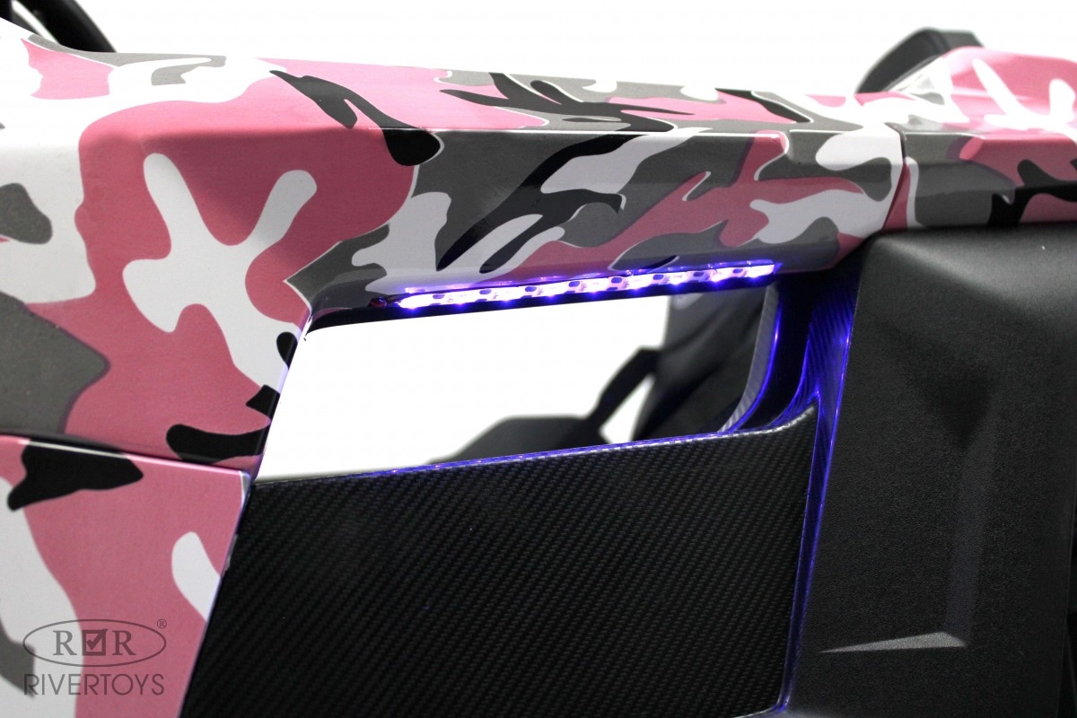 Детский электромобиль RiverToys T777TT 4WD розовый камуфляж pf2ht1pgq282xnlzj9ufrfovkrnympaw