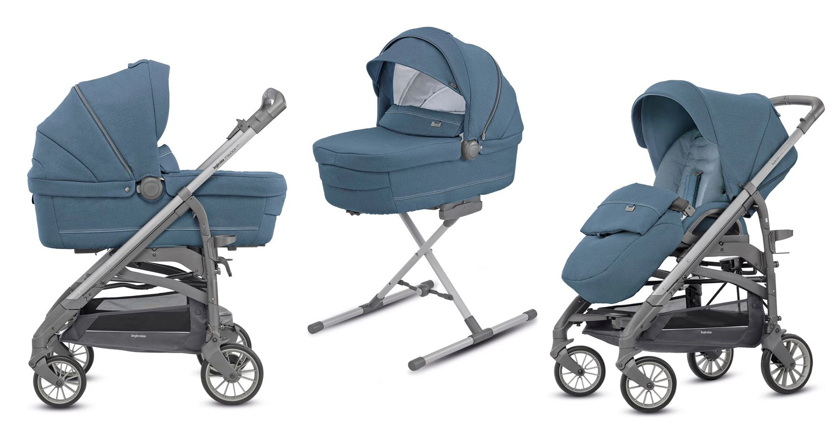Коляска 2 в 1 Inglesina Trilogy System Arctic Blue/City Slate cad8914d8b3eb525e220c2aa4fca47bc