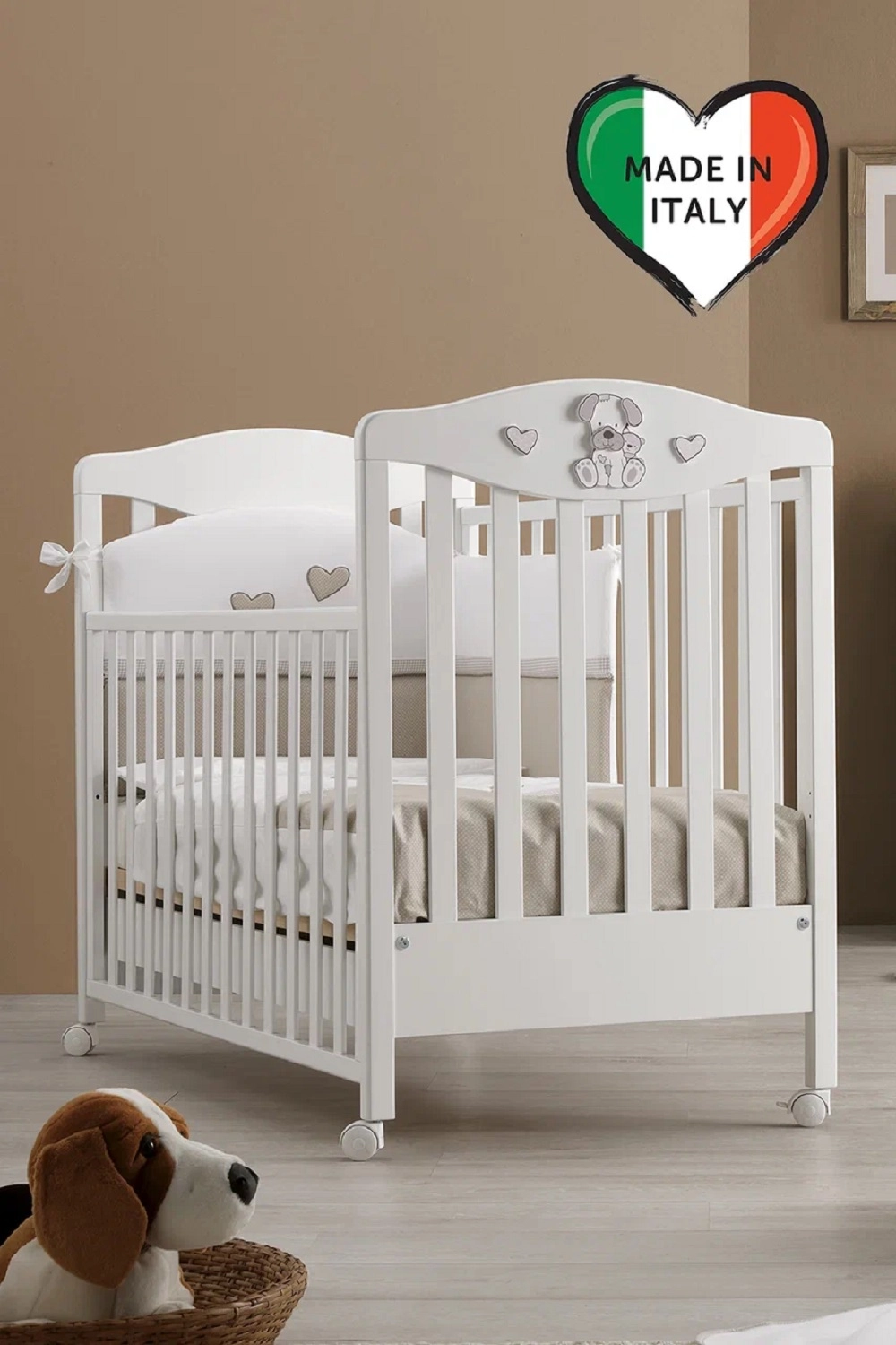 Детская кроватка Erbesi Lucky Белый/Песочный 108131370-detskaya-krovatka-erbesi-lucky-beliipesochnii