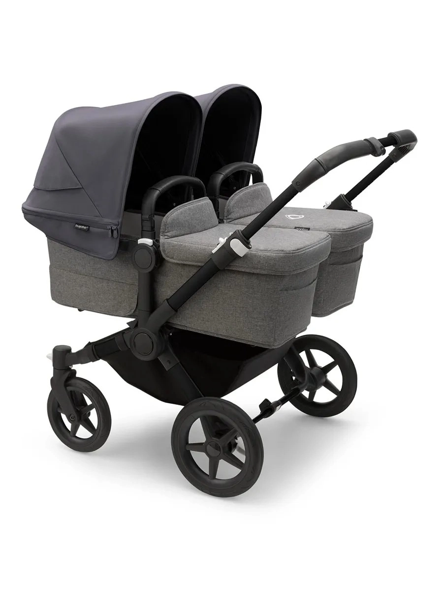 Коляска для двойни 2 в 1 Bugaboo Twin Donkey 5 (Black/Grey Melange/Stormy Blue)