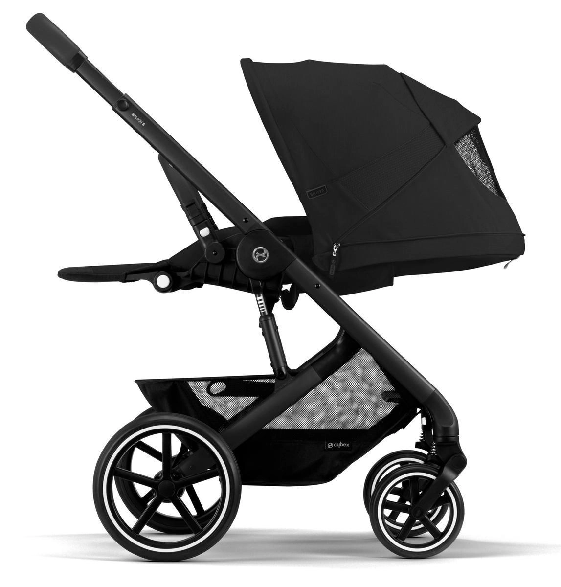 Прогулочная коляска Cybex Balios S Lux BLK Moon Black с дождевиком syea4sgj7qbedfkpq89cdcpgbbng03cy